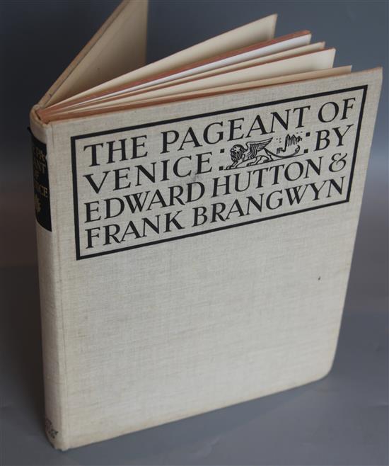 Hutton, Edward - The Pageant of Venice, illustrated by Frank Brangwyn, folio, cloth, with 20 plates,